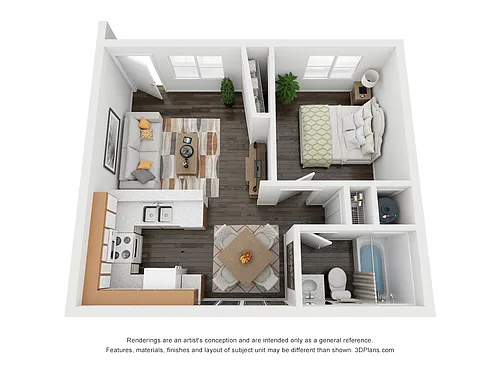 Floor plan One Bedroom