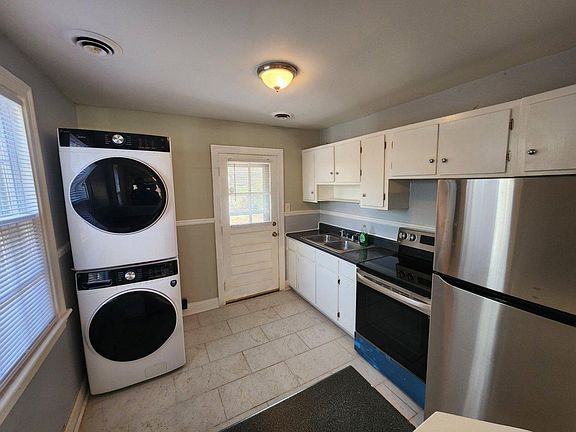 All new stainless appliances: range, refrigerator, dishwasher, washer, and dryer