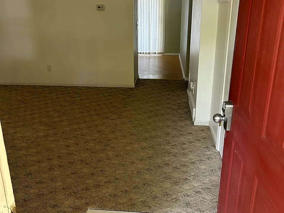 Front door entry into living room