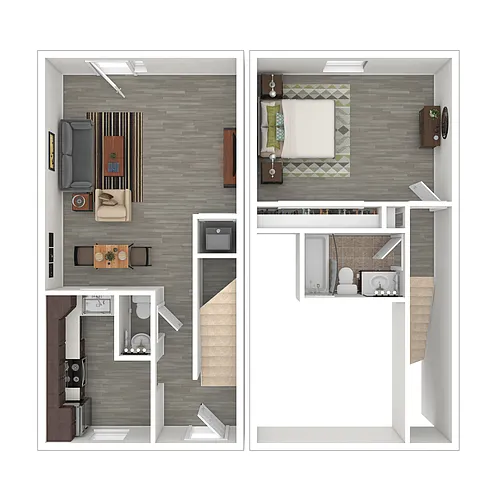 Floor plan 1x1.5TH T2