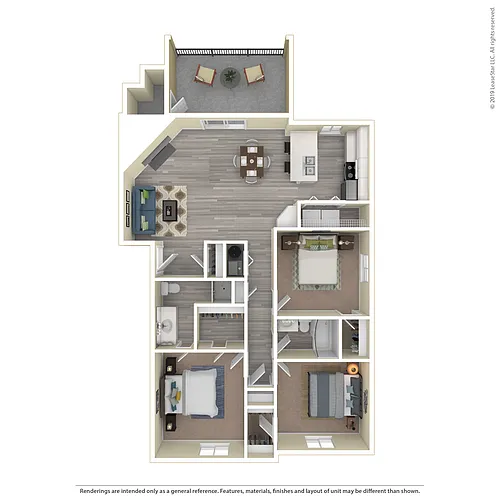 Floor plan 3x2 Upgraded