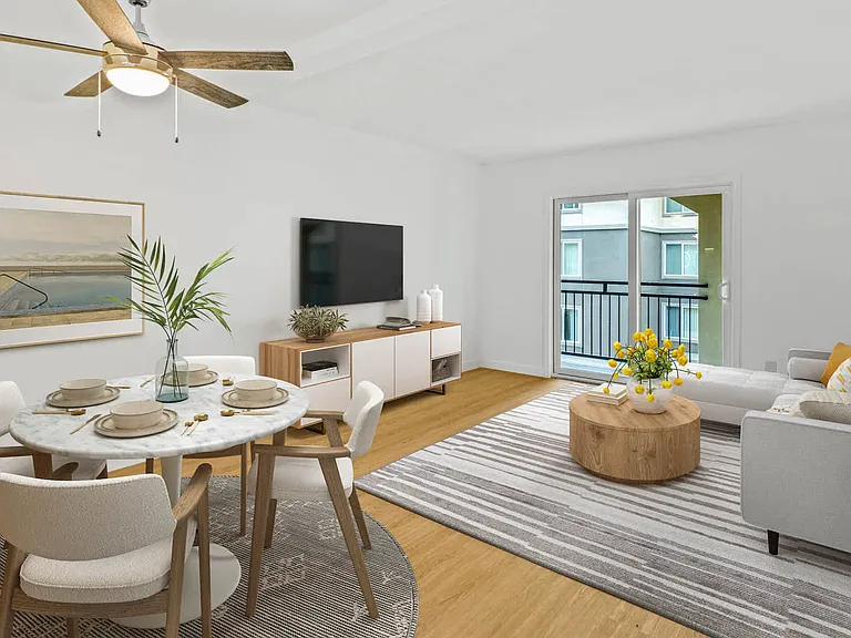 Living Room with Balcony and Hard Surface Flooring