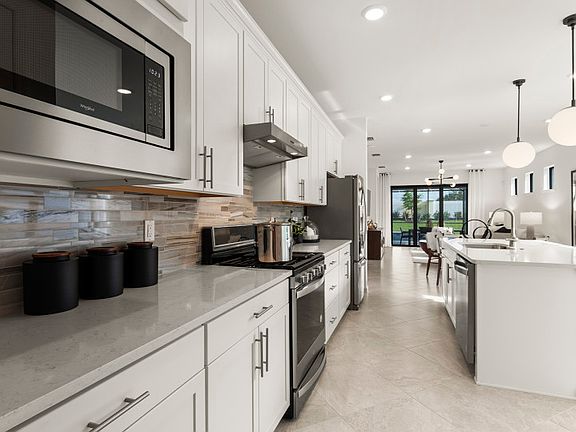 Gourmet kitchen with stainless steel appliances