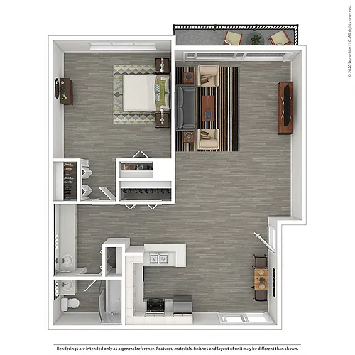 Floor plan 1 BEDROOM