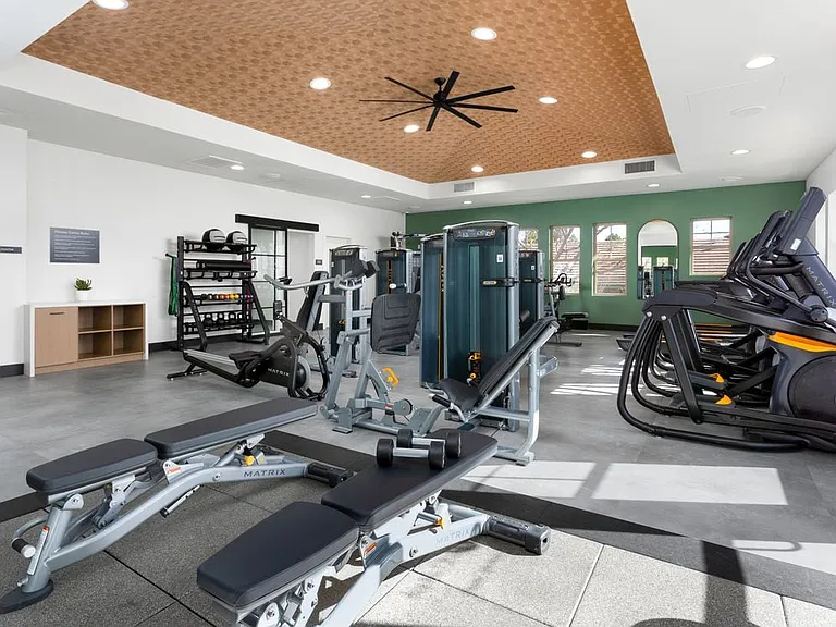Fitness Center with Strength and Cardio Equipment