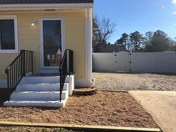Newly landscaped front area