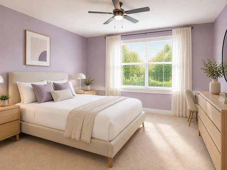 Large, spacious bedroom with ample space