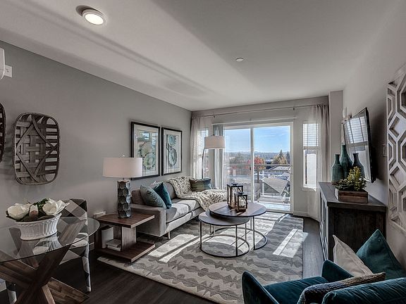 Lux Apartments have spacious living rooms and most units include a private balcony or patio to enjoy the beautiful Pacific Northwest outdoors