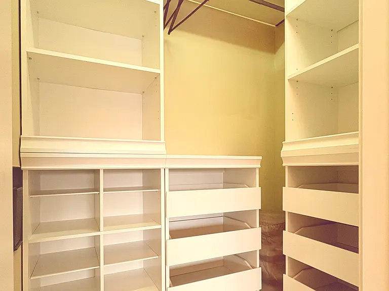 Walk-in closet in the bedroom