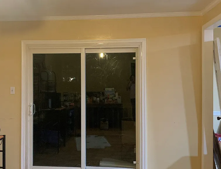 Sliding glass door to backyard