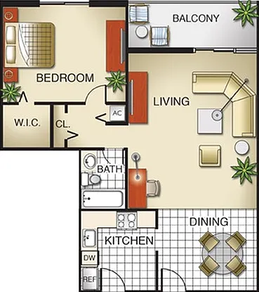 Model Ai | 1 Bedroom, 1 Bath Model Ai | 1 Bedroom, 1 Bath