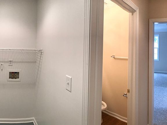 Washer dryer hook up - half bath first floor