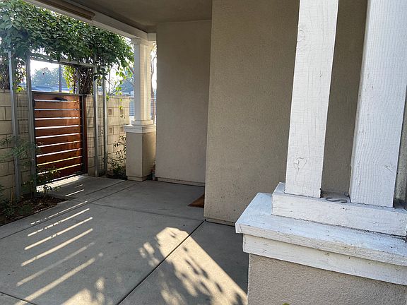 Covered front patio area