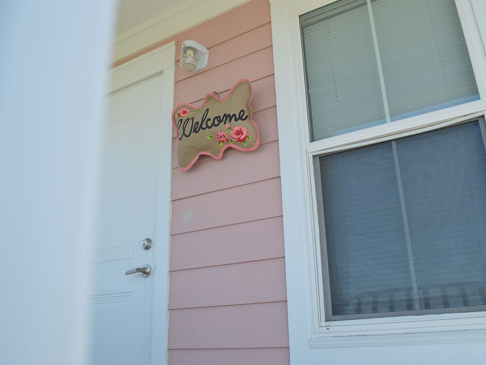 outside by door