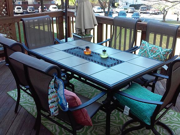 Deck off the kitchen.