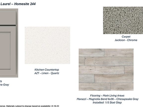 Images are for general reference. Materials subject to change based on availability