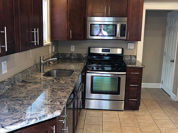Kitchen view looking in from rear entry