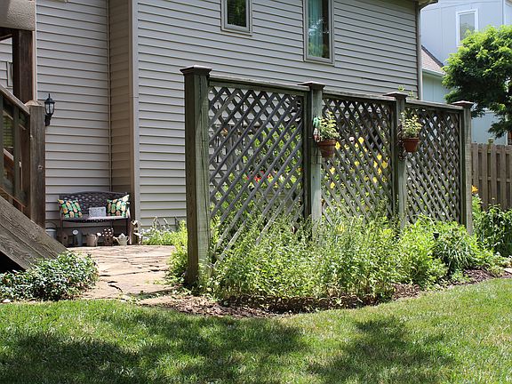 walkout stone courtyard