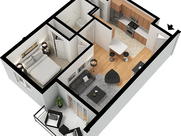 60 West 1 Bedroom -1 bathroom 60 West 1 Bedroom -1 bathroom