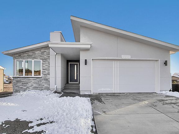 Modern Exterior Photo representing home to be built and may demonstrate optional features