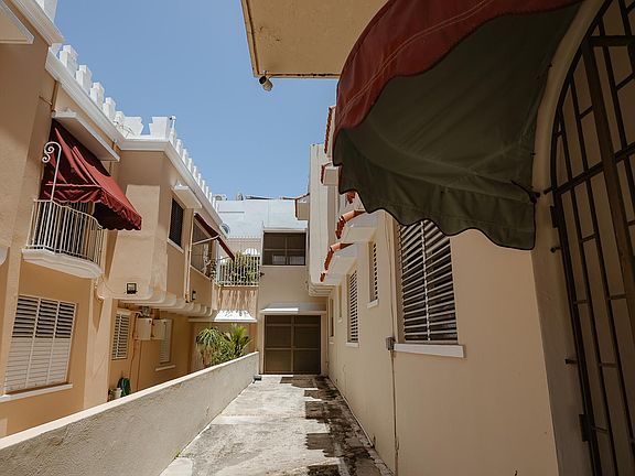 Your apartment entrance and driveway
