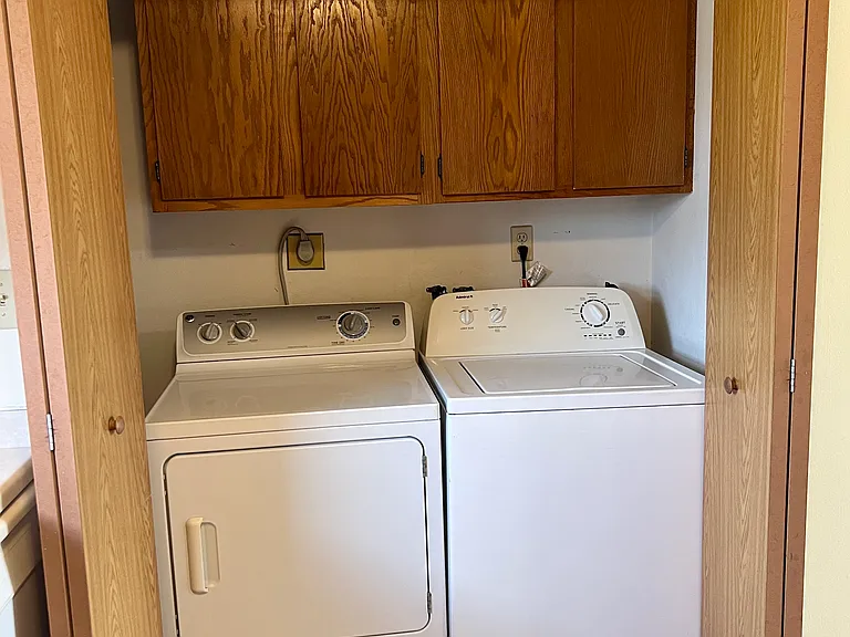 Washer and dryer are included.