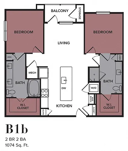 Floor plan B1b