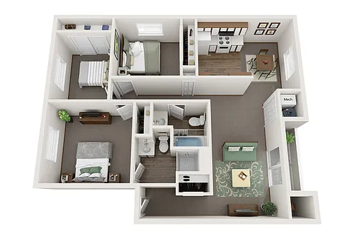 Floor plan 3 Bed / 2 Bath