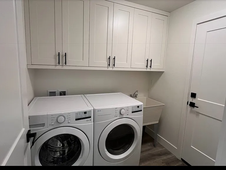 Laundry room and door to garage