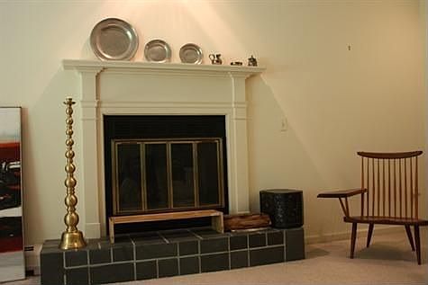Living room fireplace
