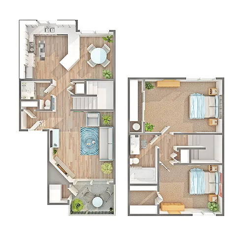 Floor plan Oak Townhome