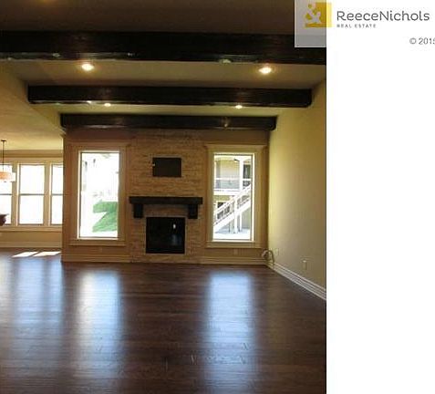 Great Room with Stained Boxed Beam Detail