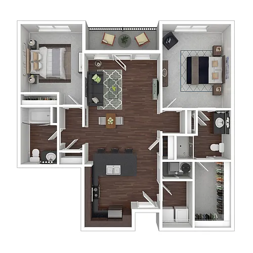 Floor plan 2 Bedroom Craftsman