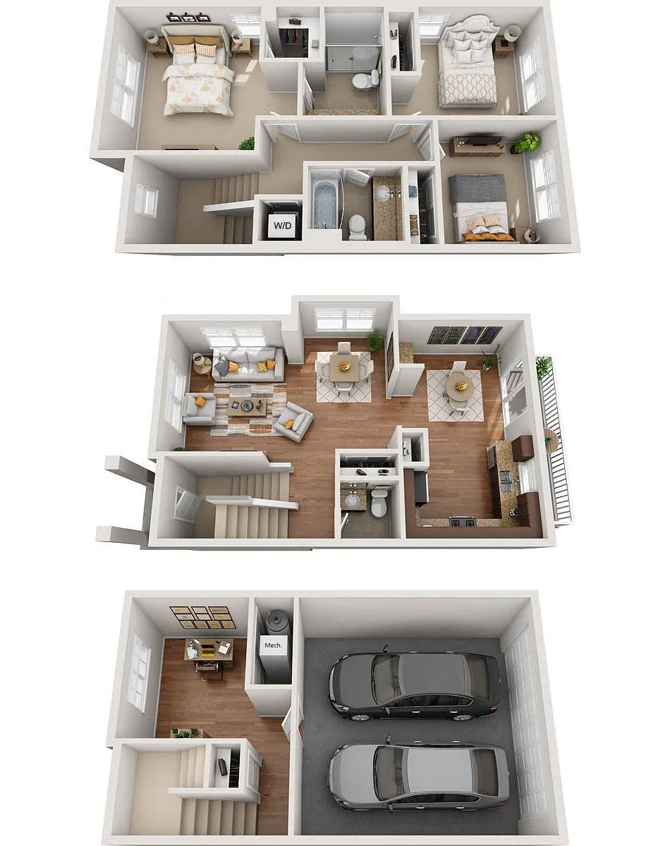 Floor plan Hawthorn - Townhome
