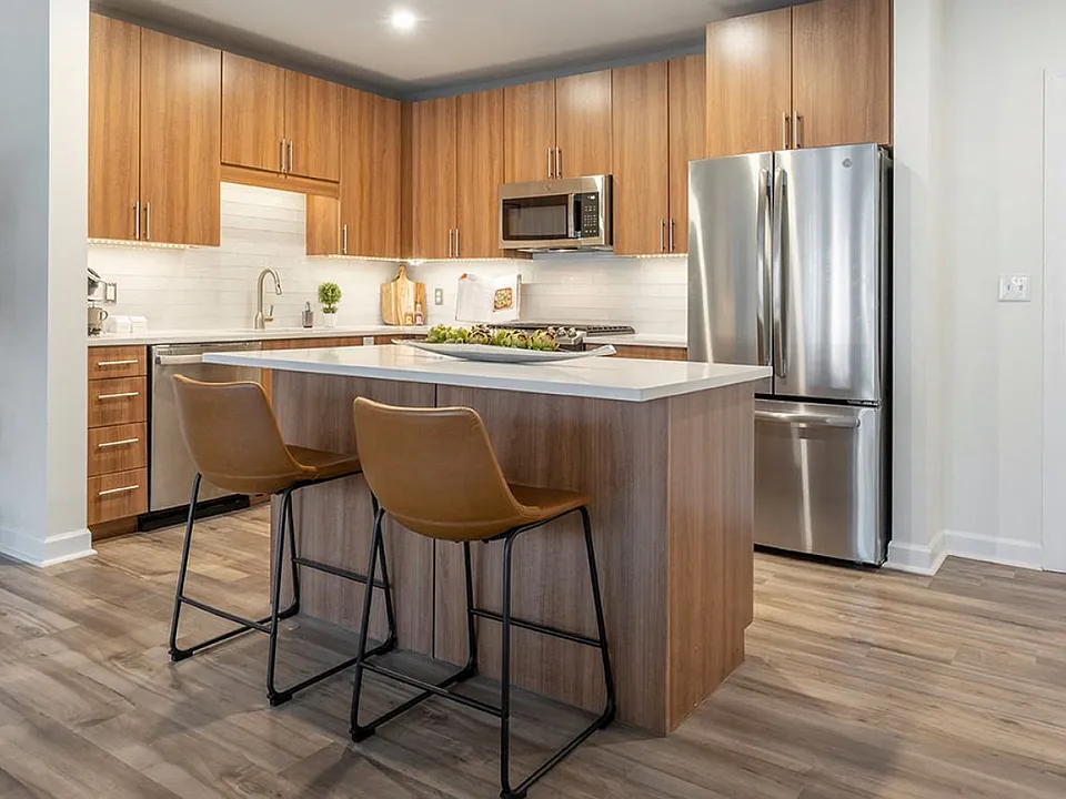 Cabinet space that goes to the ceiling, so seasonal dishes have a place.