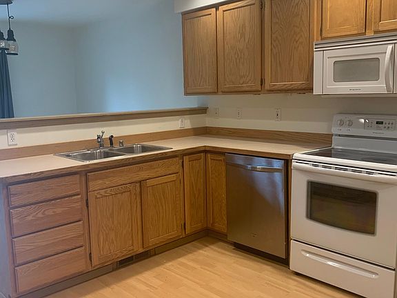 kitchen with dining beyond