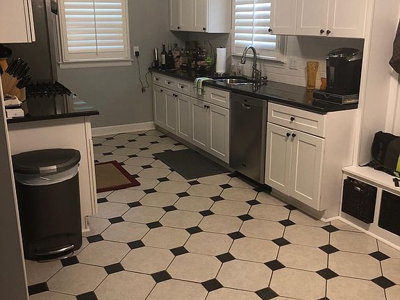 Kitchen with new gas stove.