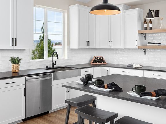 Kitchen with granite countertops