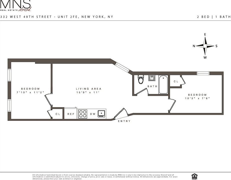 2nd image of 332 W 49th St APT 2FE
