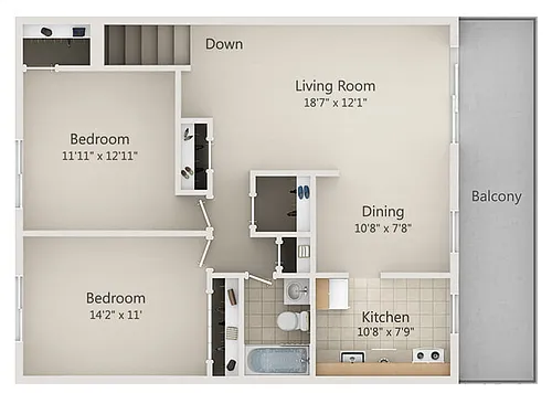 Floor plan Bradford Renovated