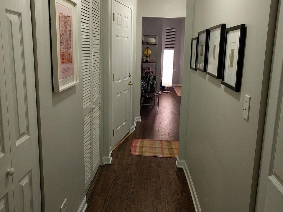 hallway with storage