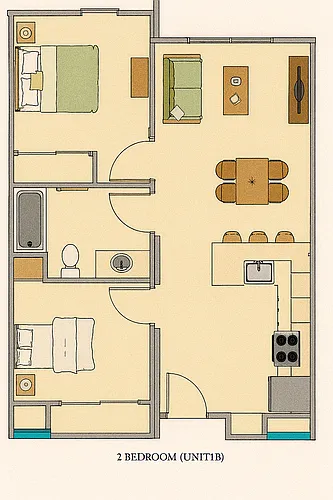 Floor plan 2 Bedroom