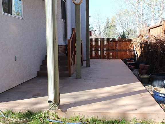 Large stamped concrete patio