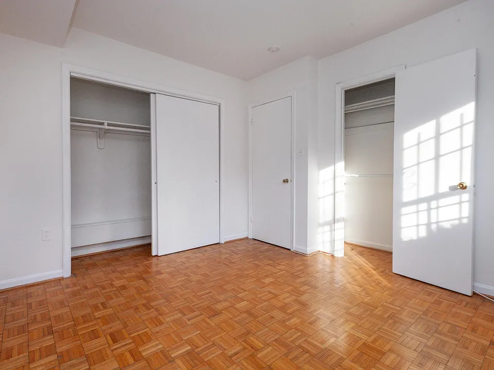 Ample bedroom closets