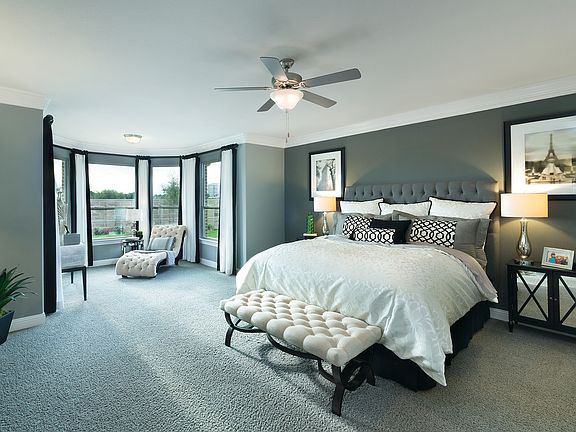 The master suite is located at the back of the hou