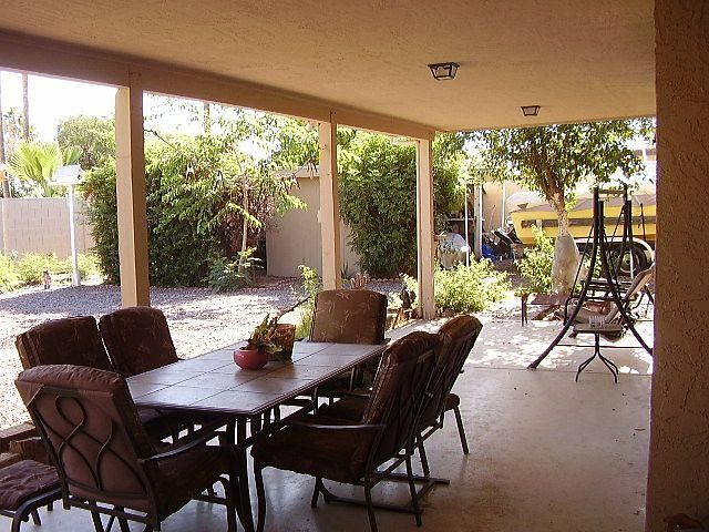 looking SW on patio