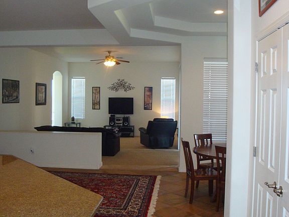 View from kitchen to family room
