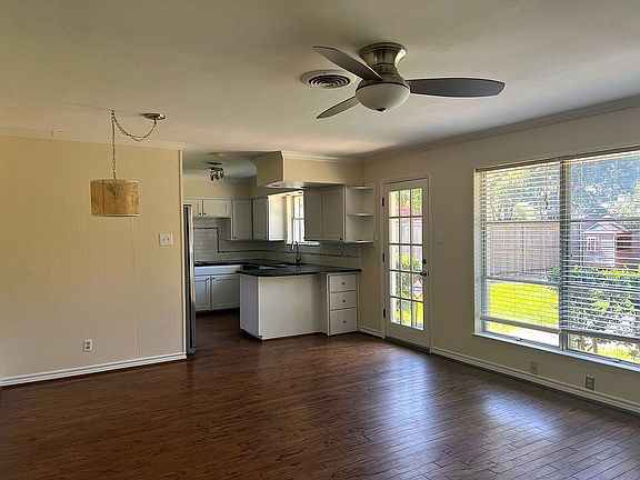 Den with view to kitchen