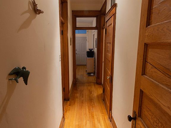 Hallway between living room and kitchen