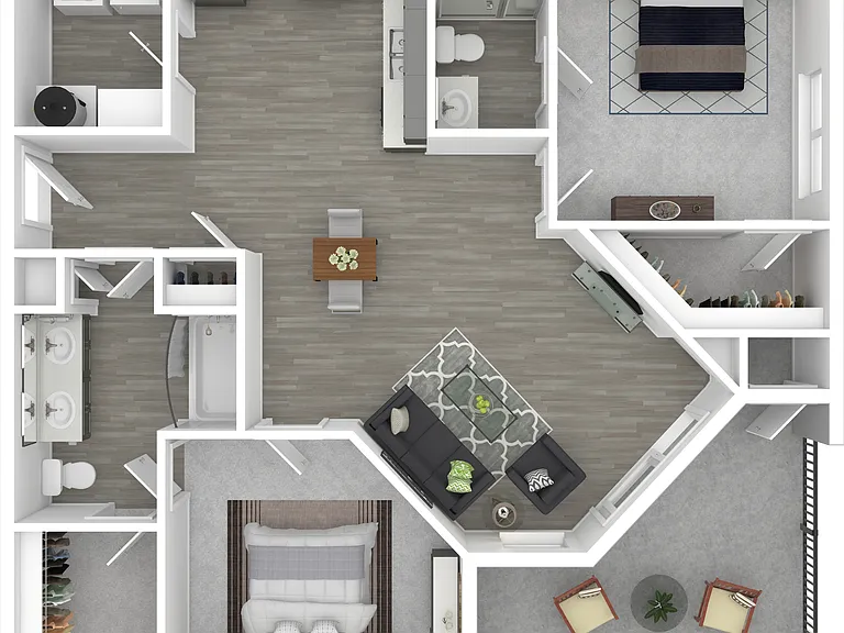 Two Bedrooms | 2 Baths | 1058 sq.ft. Two Bedrooms | 2 Baths | 1058 sq.ft.